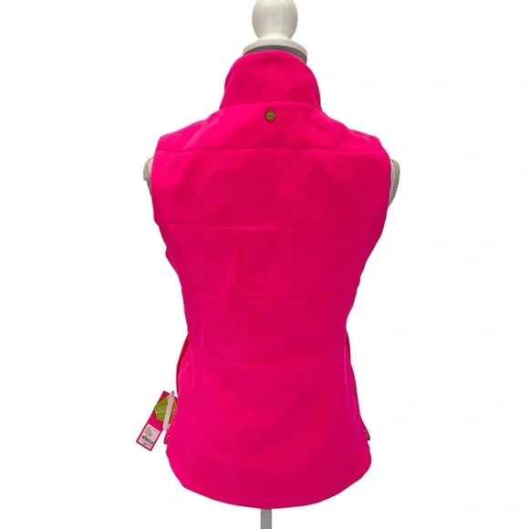 NWT Lilly Pulitzer Brooklee Reversible Vest Small Pink/Navy - Picture 6 of 16